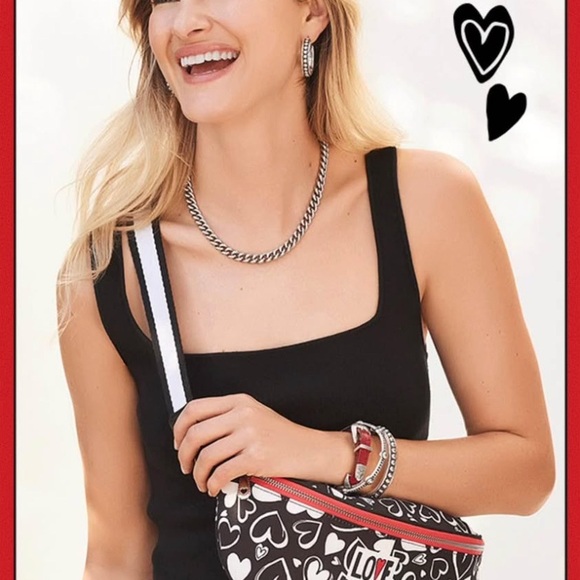 Brighton Black and White Crossbody Bag with Playful Design - Picture 2 of 3